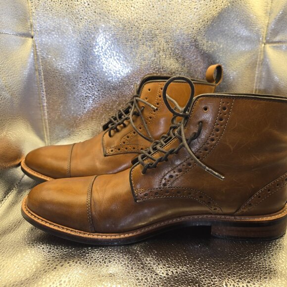 Men’s Leather Gordon Rush “Horton” Cognac Brown Boots Lace Up Sz 7 Cap Toe main image 4